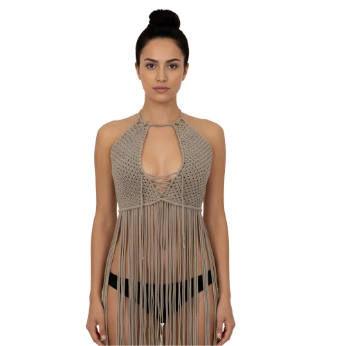 Designer Macrame Beach Dress & Bohemian Festival Outfit