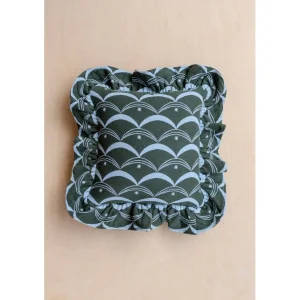 Cotton Cushion Cover In Green Circus