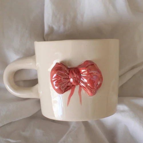 Pink Luster Bow Mug