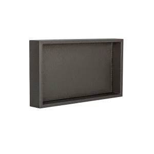 Small Size Bronze Color Gilded Faux Leather Tray