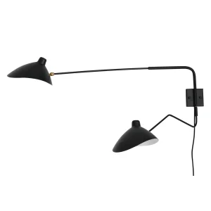 Citrus 2 Arm Black Wall Lamp