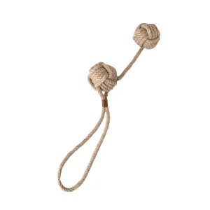 Natural Jute Rope Handle Ball Dog Toy