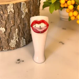 Lip & Tongue Piercing Mug Vase