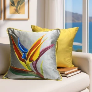 Yellow Silk Cushion