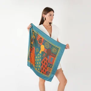 Tribe Of Tree %100 Silk Scarf
