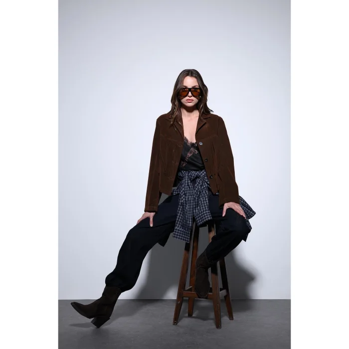 Tassel Detailed Suede Jacket - 3