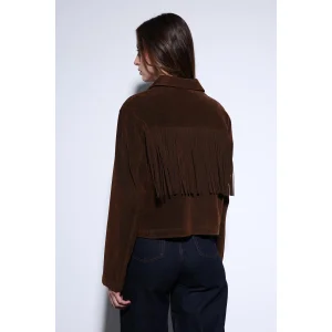 Tassel Detailed Suede Jacket - 6