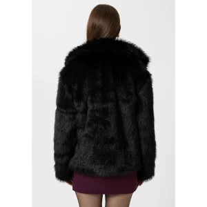 Jacket Collar Faux Fur Jacket - 8