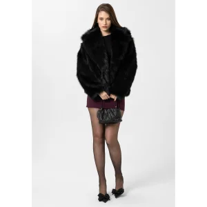 Jacket Collar Faux Fur Jacket - 5