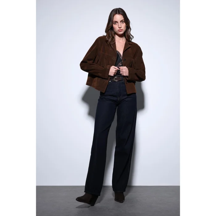Tassel Detailed Suede Jacket - 2
