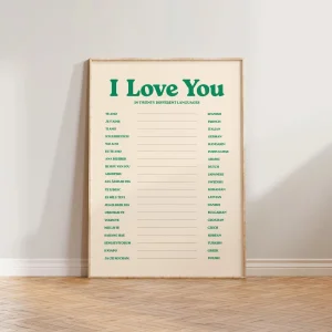 I Love You Retro Print