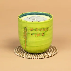 Bamboo Scented Candle Mug With Mommy Time Motto