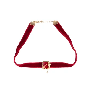 Sea Bloom Red Enamel Choker