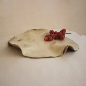 Ceramic Sand Series Wave Cheese Serving Plate