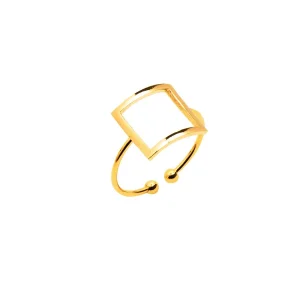 Square Gold - Gold Plated Ring