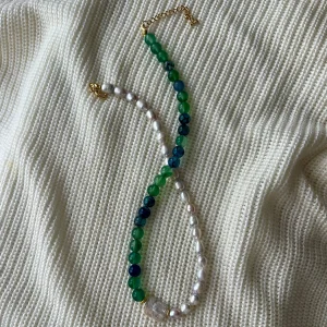 Natural Jade And Pearl Necklace