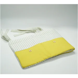 Yellow - Striped Mint Hanging Muslin Organizer