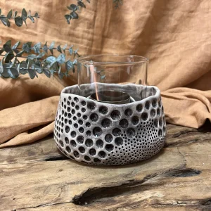 Handmade Stoneware Tabletop Fire Pit - Dishwasher Safe & Heat-resistant