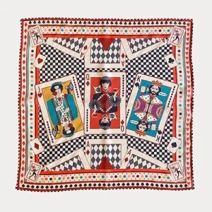 Royal Flush Silk Mini Scarf