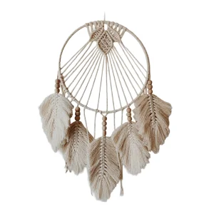 Handmade Icelandic Style Macrame Dream Catcher Leaf Dreamcatcher