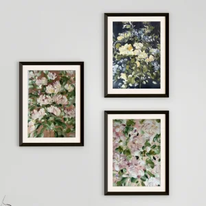 Flower Composition Art Print 3'lü