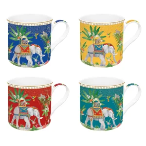 Marajah Set Of 4 Fine China Porcelain Mug Set
