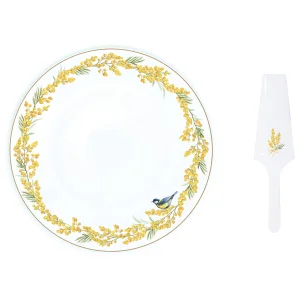 Mimosa Porcelain Cake Serving Set