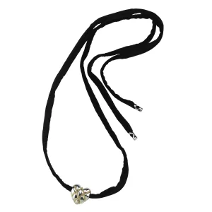 Velvet Love Gümüş Kalp Ve İpek Kurdele Kolye