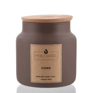 Cookie Jar Candle - Wooden Lid Cookie Scented Jar Candle - Large Size