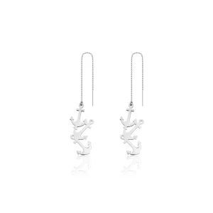 Triple Anchor Earring