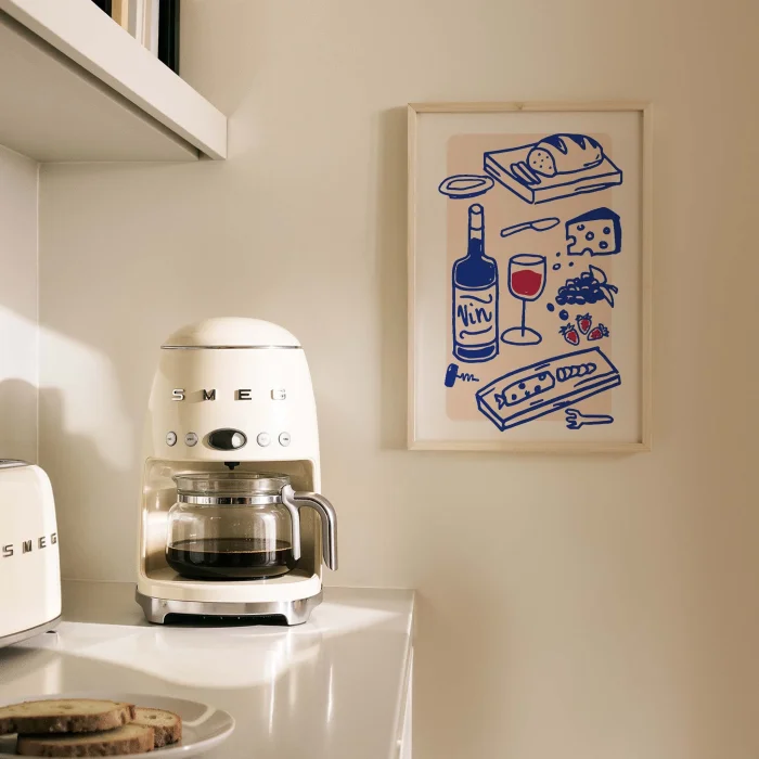 Wine And Cheese Table Mediterranean Italy Collection Kitchen Wall Art image 2