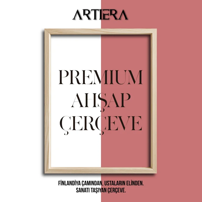 Japandi Yeşil Beyaz Şekiller Wood-framed Art Print image 4