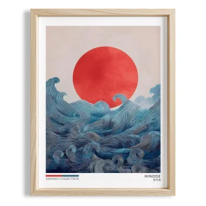 Hinode Güneşin Doğuşu Wood-framed Art Print