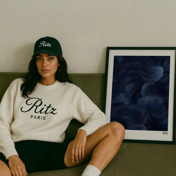 Japandi Mavi Iv - Farkındalık Wood-framed Art Print image 3