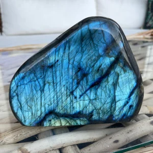 Labrodorite Dekoratif Obje - Ham Doğal Labradorit Kristali