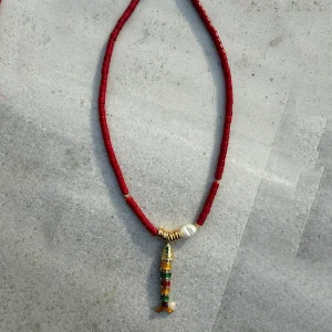 Coral Stone Fish Necklace