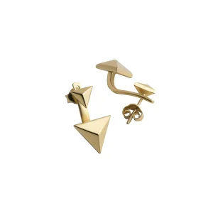 Upside Down Gold Plated Earrings