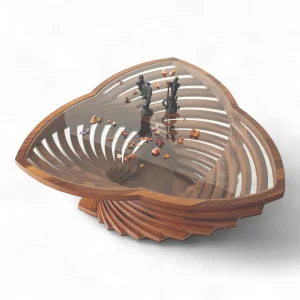 Layered Sculptural Wooden Coffee Table