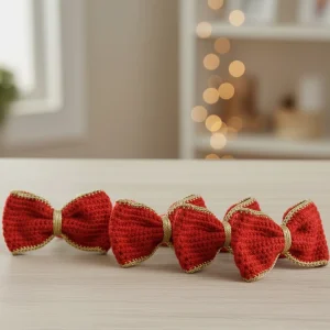 Kurdele El Örgüsü Peçete Yüzüğü - 6 Adet