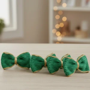 Kurdele Şeklinde El Örgüsü Peçete Yüzüğü - 6 Adet