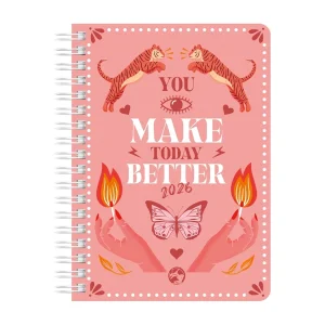 2026 Weekly Agenda Spiral A5 12 Month Rise