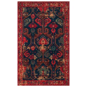 Kadim Kdm 05 Red Vintage Anatolian Motif Wool Custom Loom Carpet