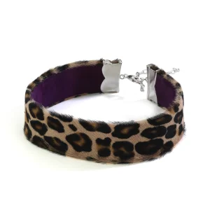 Untamed Fur Leather & Silver Choker
