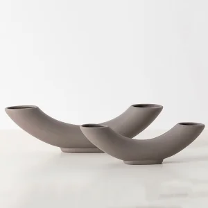 Horn Set 2-piece Ceramic Vase Set
