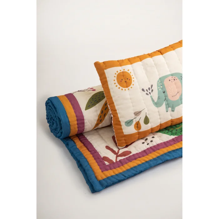 Jungle Handmade Organic Cotton Baby Kids Bedspread Set - 2