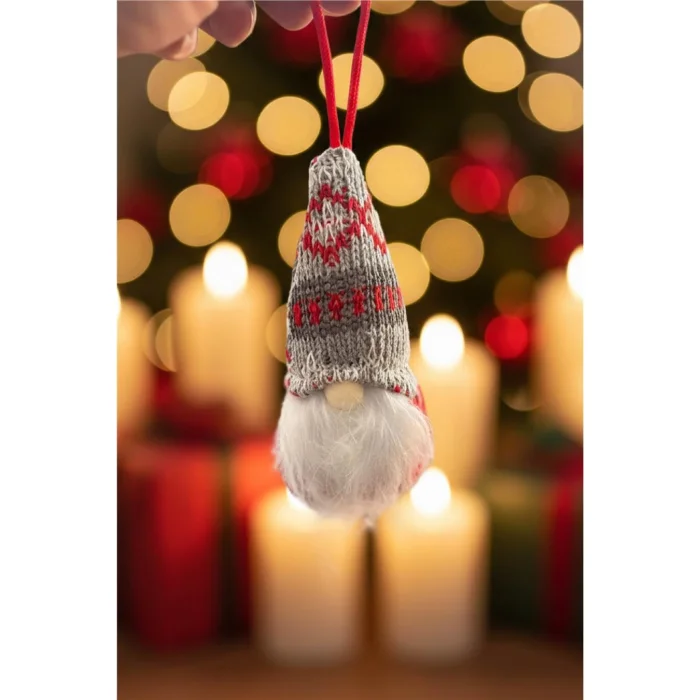 Yılbaşı Ağaç Süsleri Koleksiyonu- Gri Şapkalı Beyaz Sakallı Süs image 2