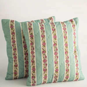 Natures Lulubaby Nar Desenli Su Yeşili 2'li Dekoratif Yastık Kılıfı