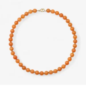 Red Aventurine Necklace 8mm - Natural Gemstone Beaded Necklace - Healing Crystal Jewelry - Luck & Motivation Stone - Handmade Gift For Her