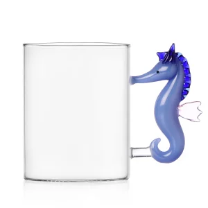Marine Garden Fin Seahorse Figured Glass Mug