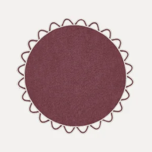 Halo Placemat Burgundy White
